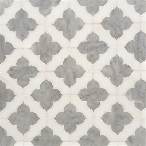 Gray Matte Fiore Tudor Semplice Marble Mosaic 